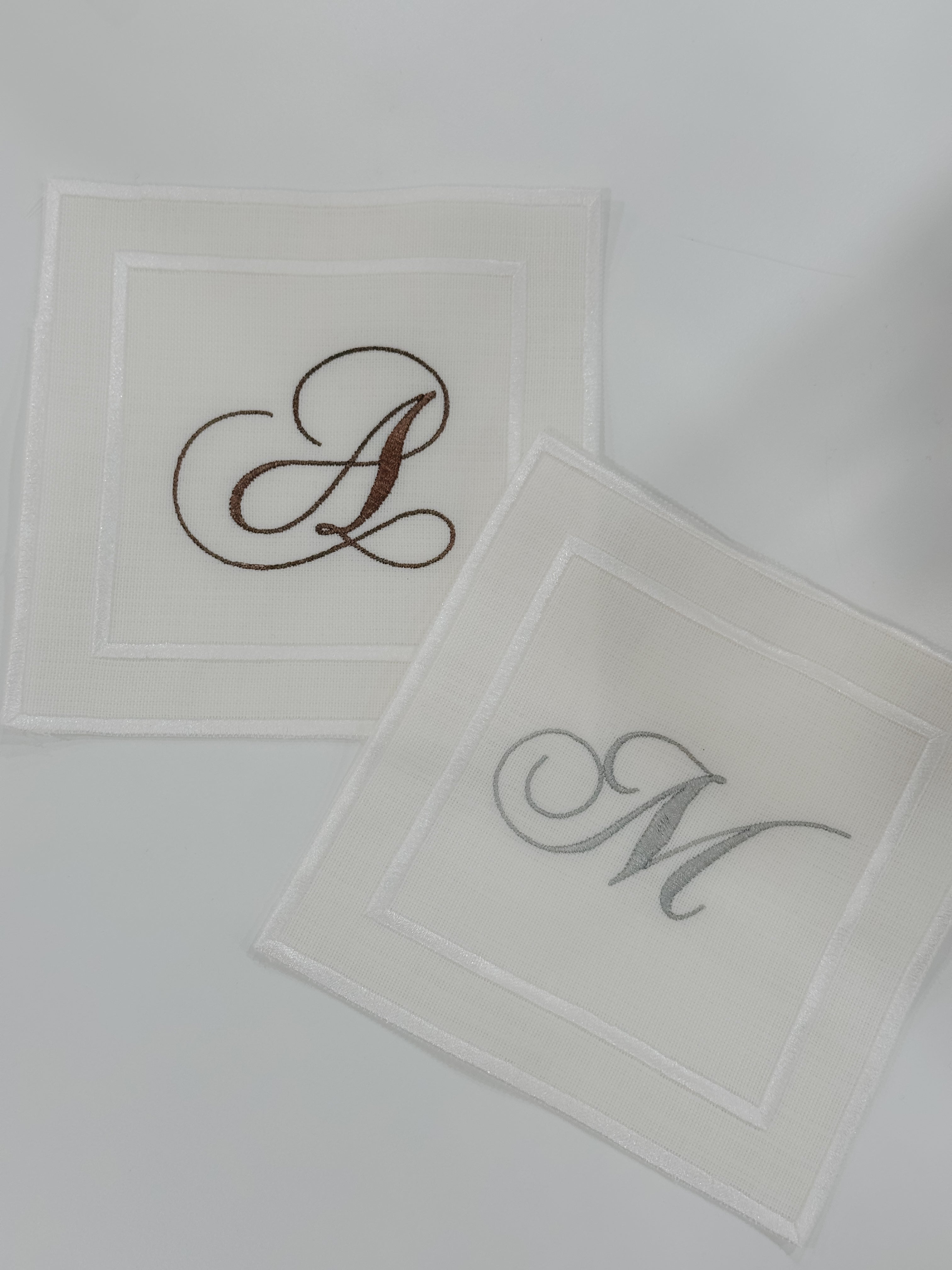 Monogram Cocktail Napkin Set