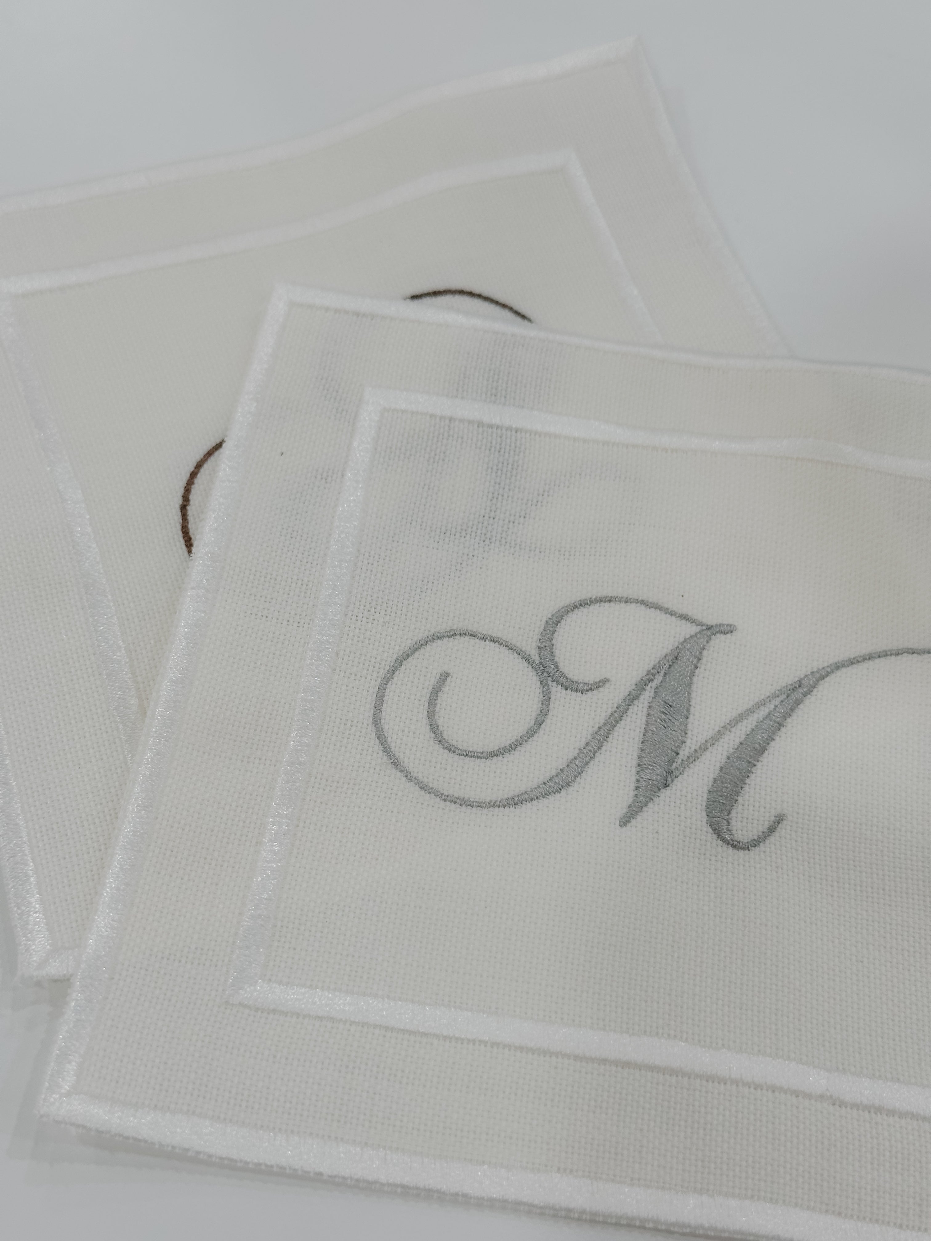 Monogram Cocktail Napkin Set