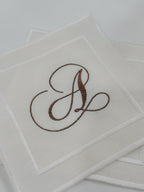 Monogram Cocktail Napkin Set