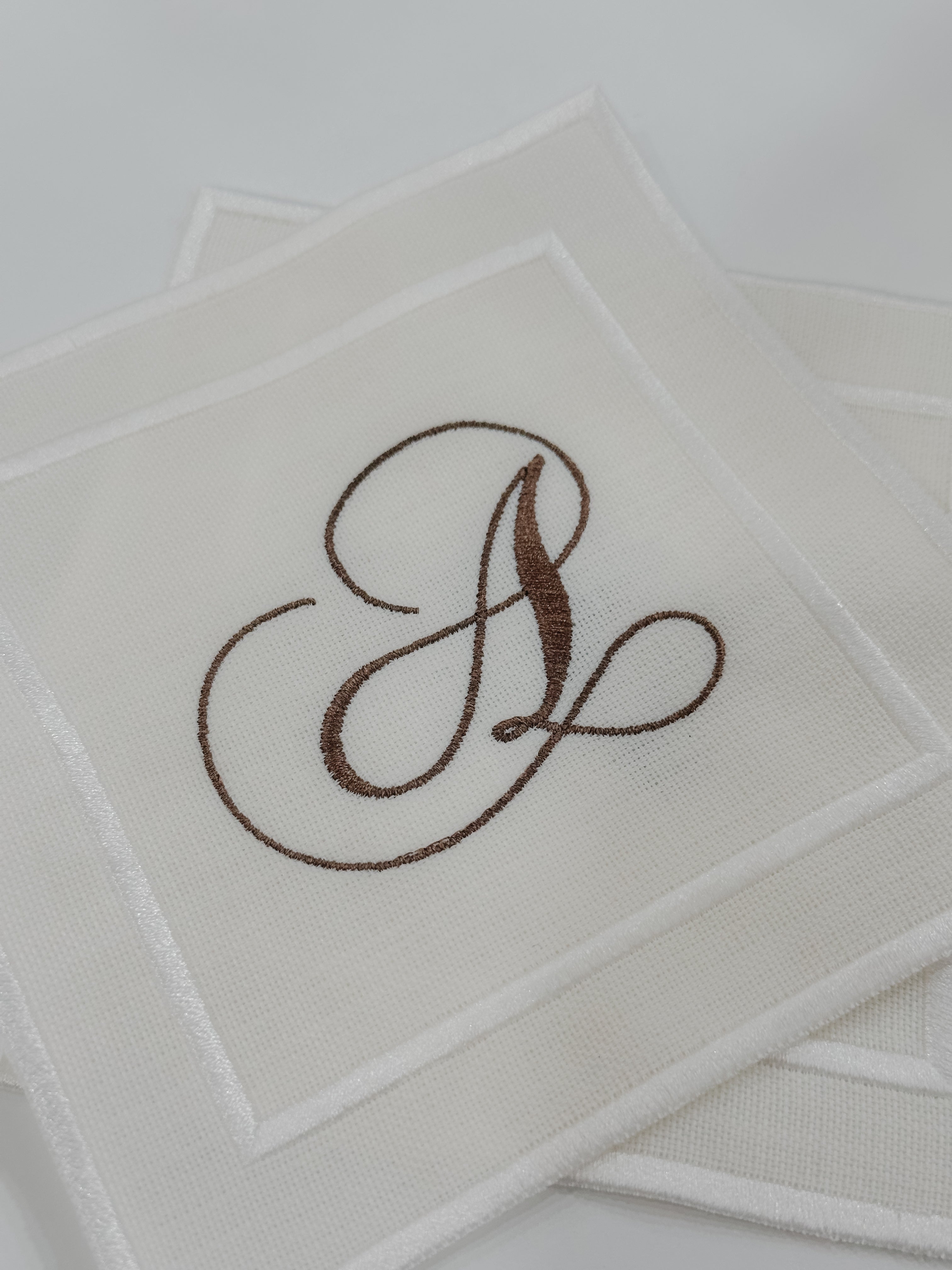 Monogram Cocktail Napkin Set