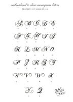 Monogram Cocktail Napkin Set
