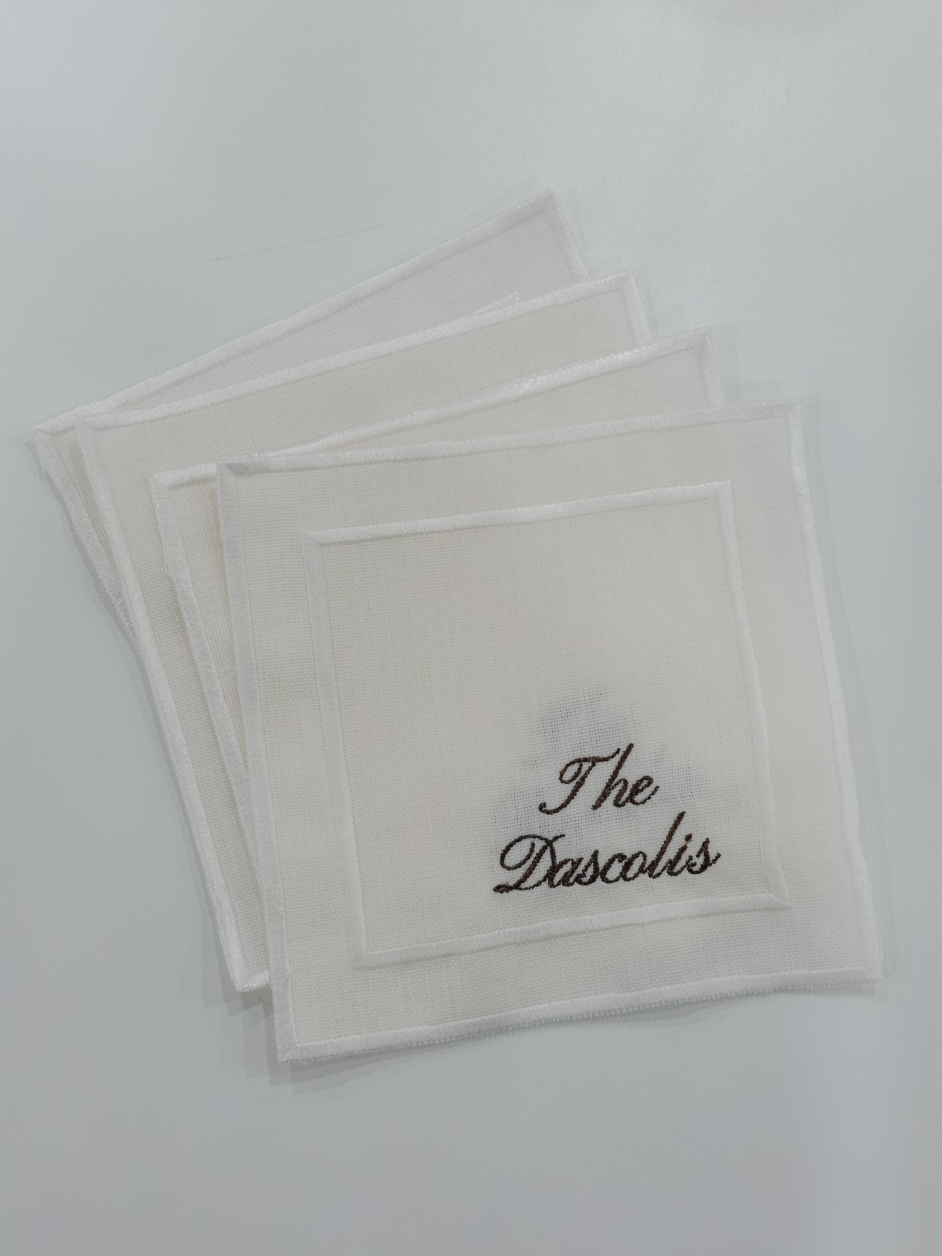 Last Name Cocktail Napkin Set