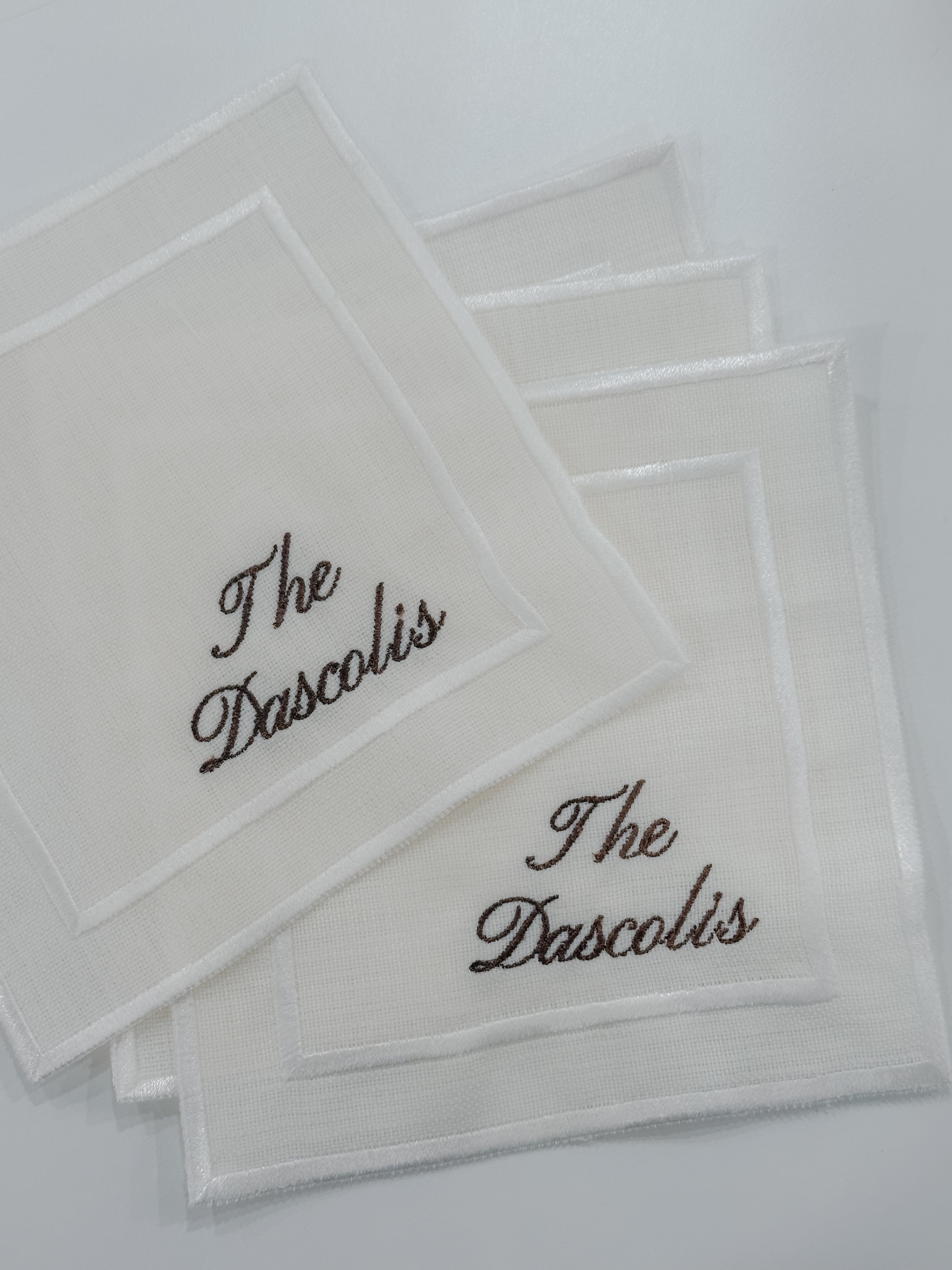 Last Name Cocktail Napkin Set