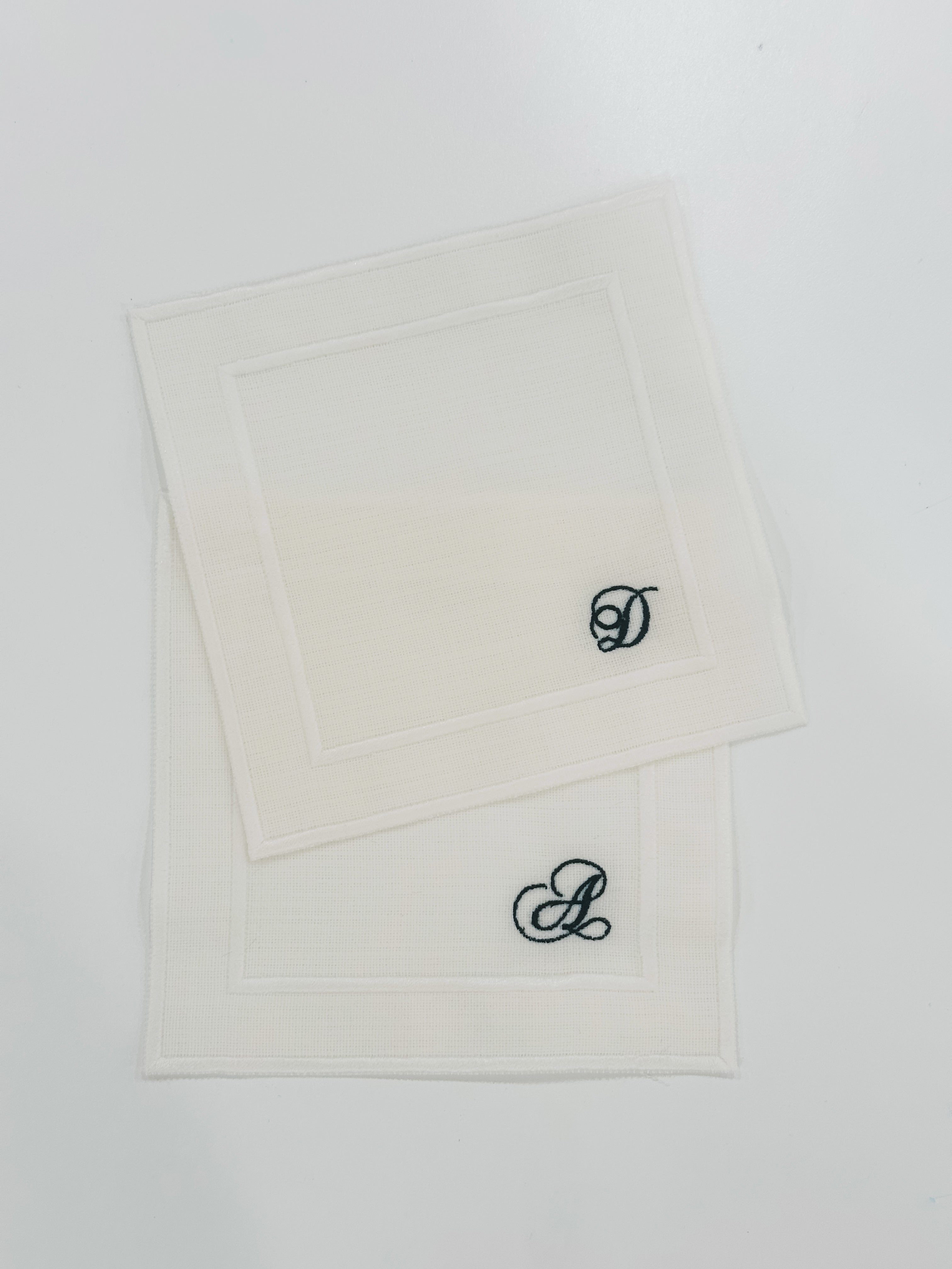 Petite Monogram Cocktail Napkin Set