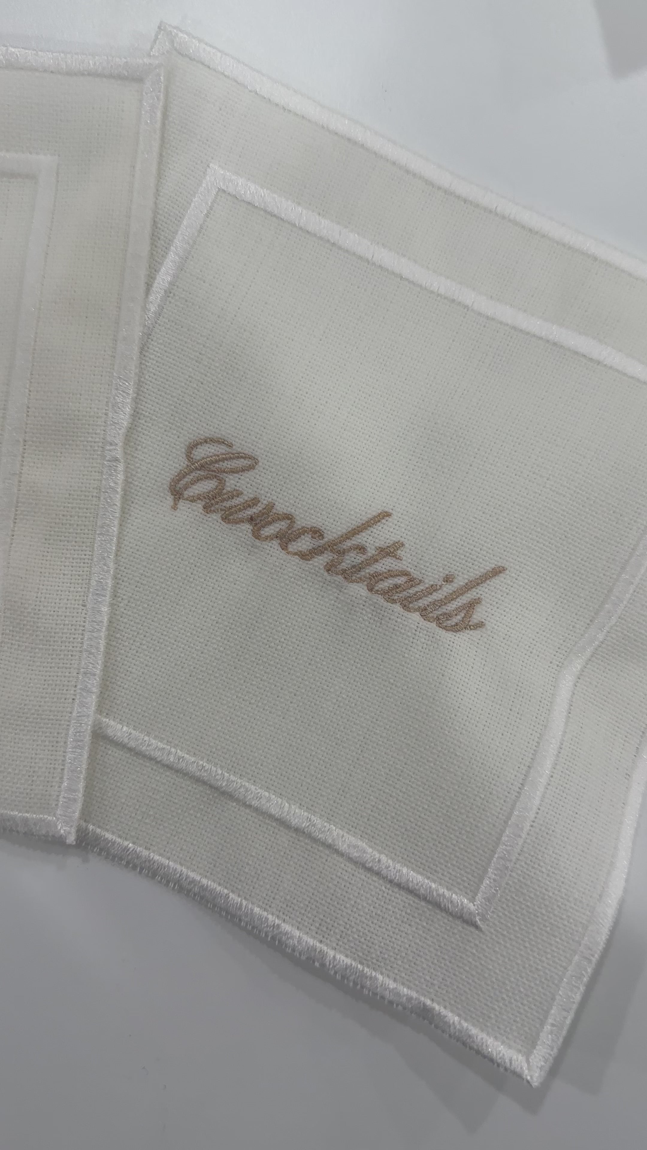 Monogram + Name "Cwocktail" Napkin Set